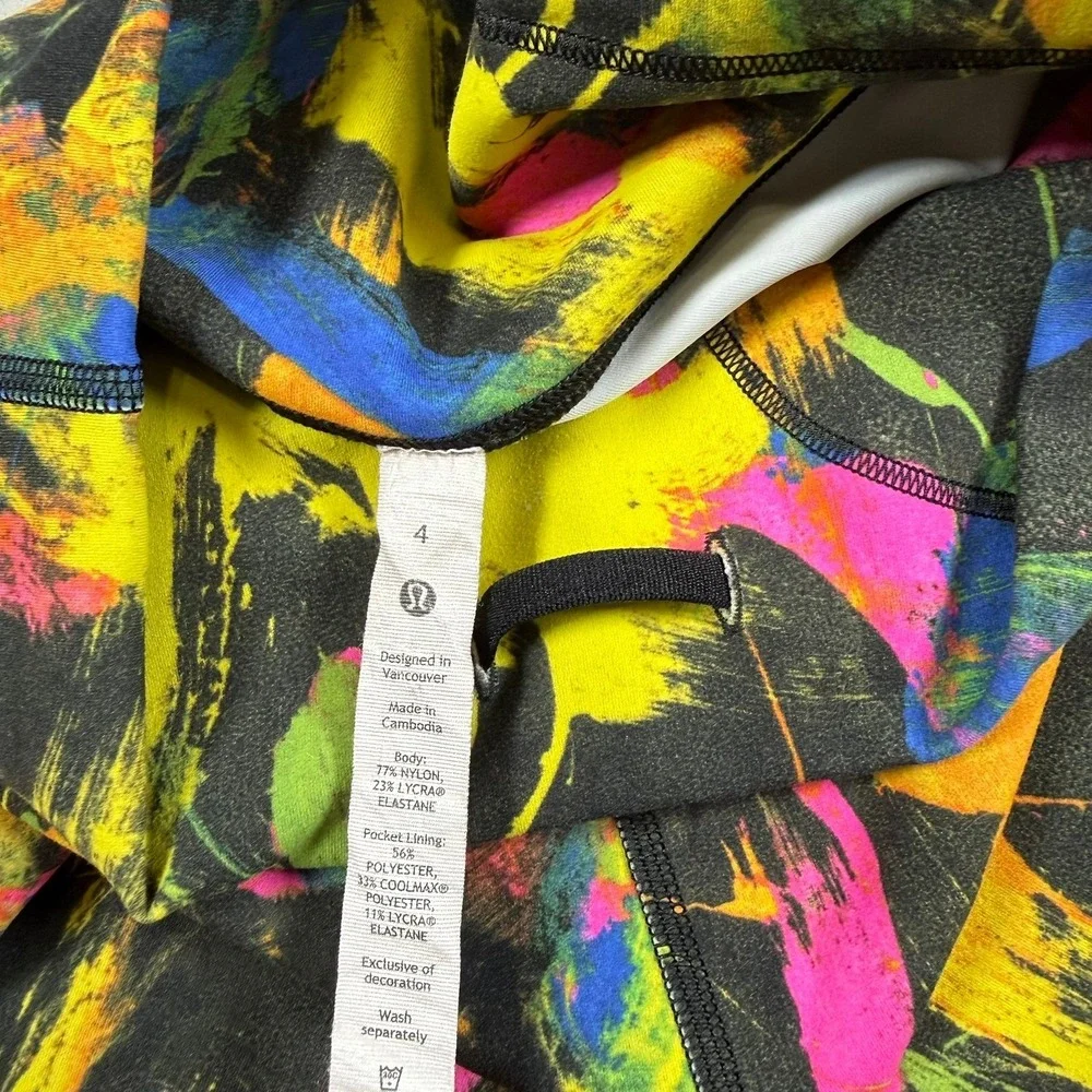 Lululemon Wunder Under Train High Rise Tight Womens 4 Leggings Multi Yoga W5CXNS